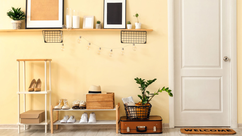 creamy yellow foyer