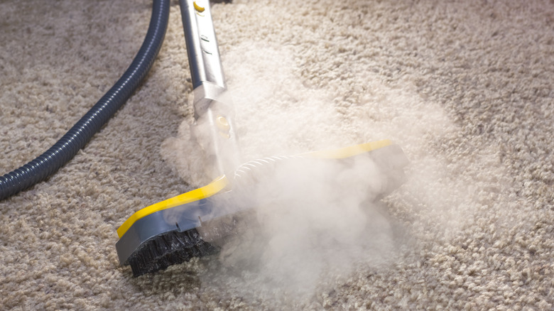 carpet being steamed