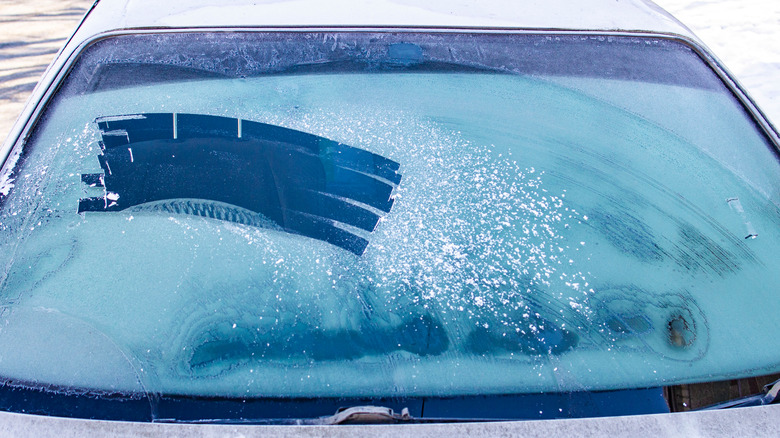 windshield with small cleared spot