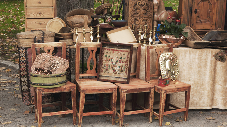 Antique wood furniture