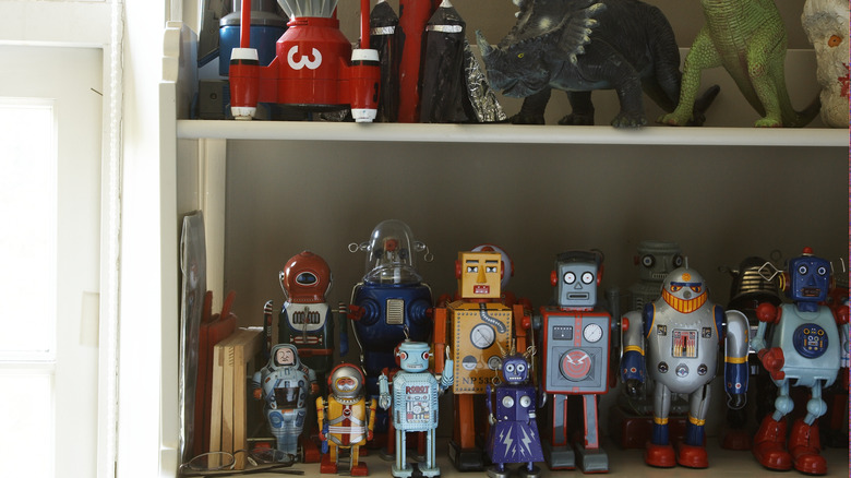 Toys on a shelf