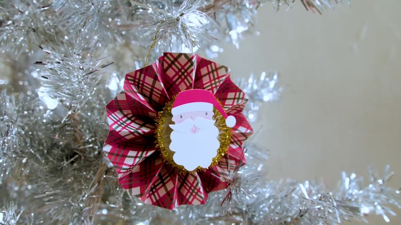 Christmas tree ornament with Santa face