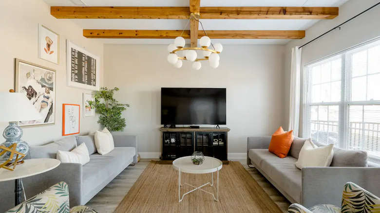 Living room at beach home