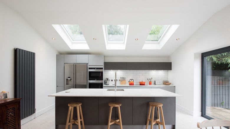 Skylights in kitchen