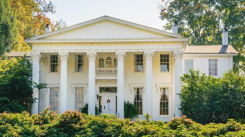 Exterior of Greek Revival home