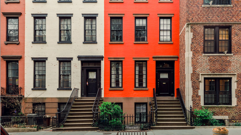 Exterior of townhouses