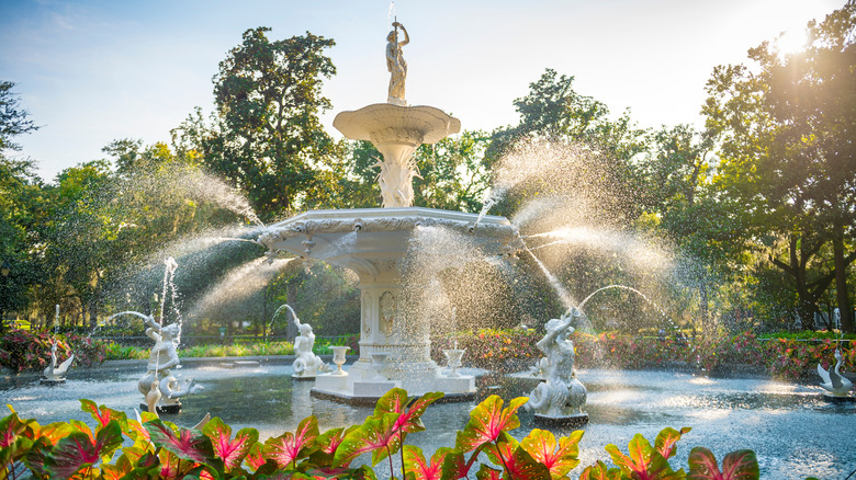 water feature in savannah park