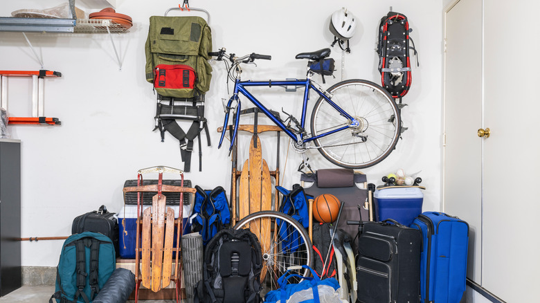 Cluttered garage