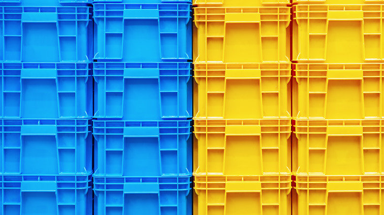 Colorful storage bins