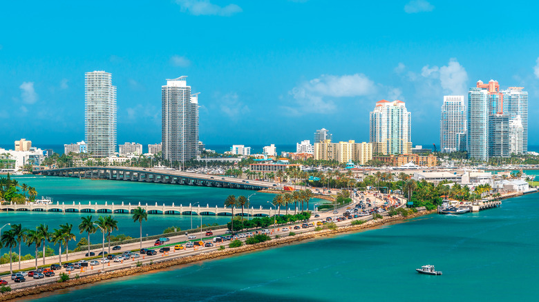 View of Miami Port