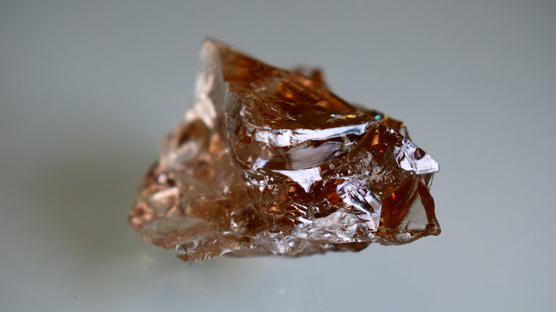 View of smoky quartz gem 