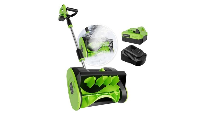 Vibekio Cordless Snow Shovel with battery and charger