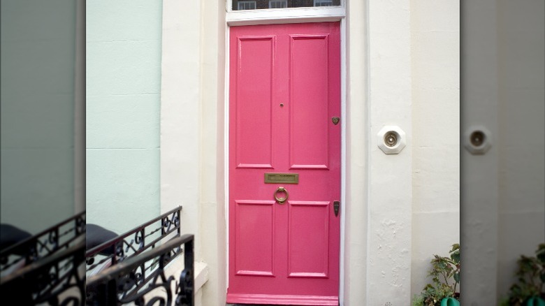 hot pink front door