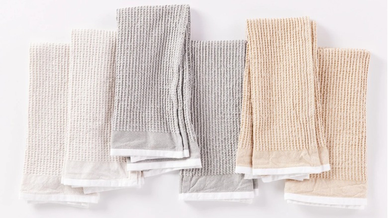 set of six cotton towels