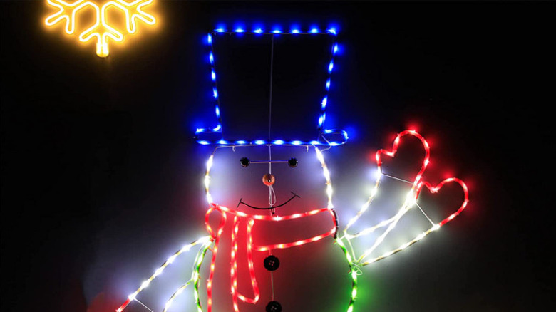 lighted snowman