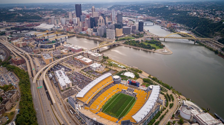 Overhead view of Pittsburgh