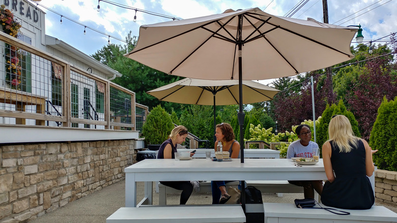 Restaurant patio in Clintonville, Ohio