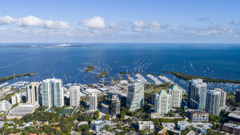 Aerial shot of Coconut Grove