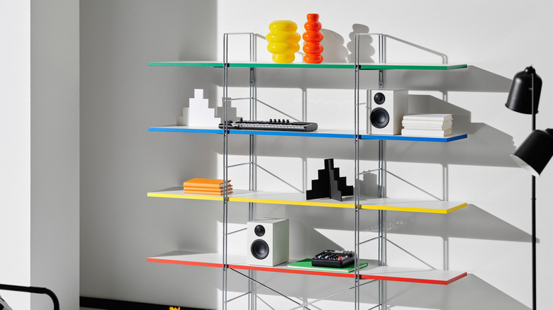 IKEA's BYAKORRE multi-colored shelving unit