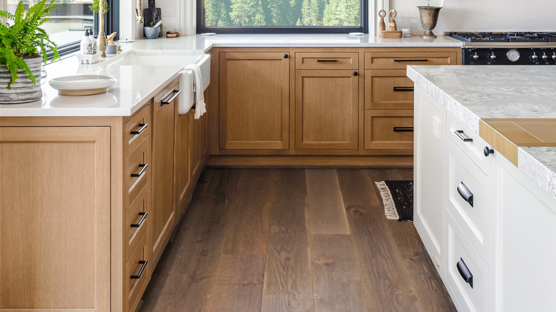 Hardwood floor in kitchen