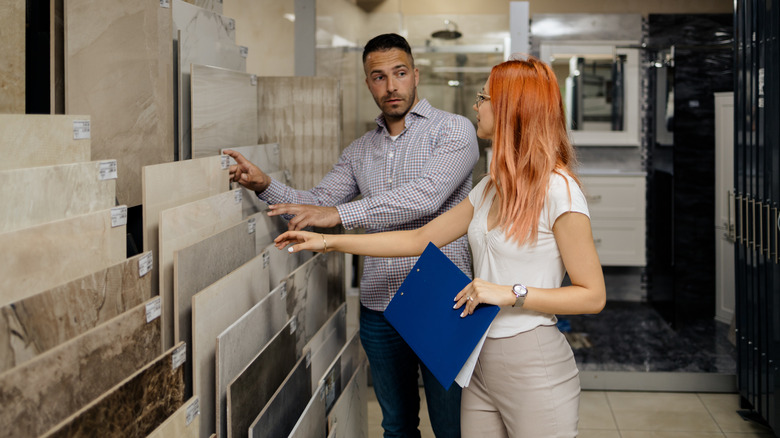 Picking out porcelain tiles