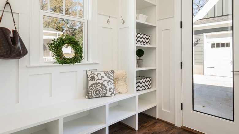 White mudroom