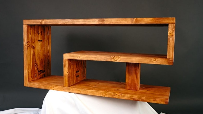 Modern handmade shoe bench