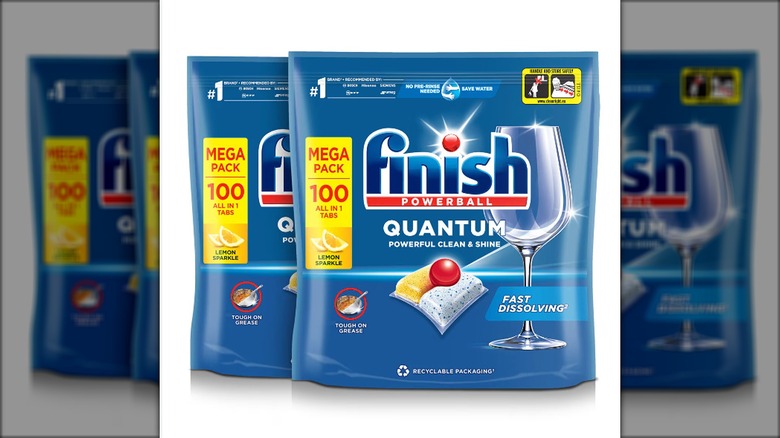 View of Finish Powerball Quantum dishwasher detergent