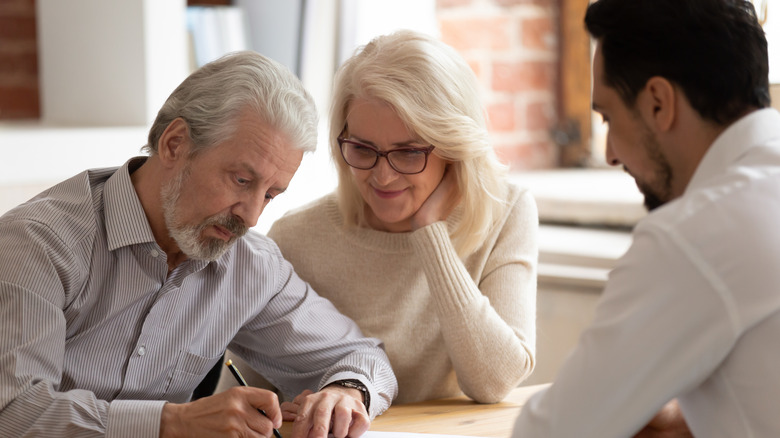 couple at real estate closing