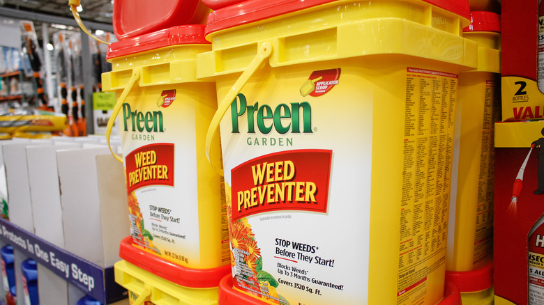 containers of Preen Weed Preventer