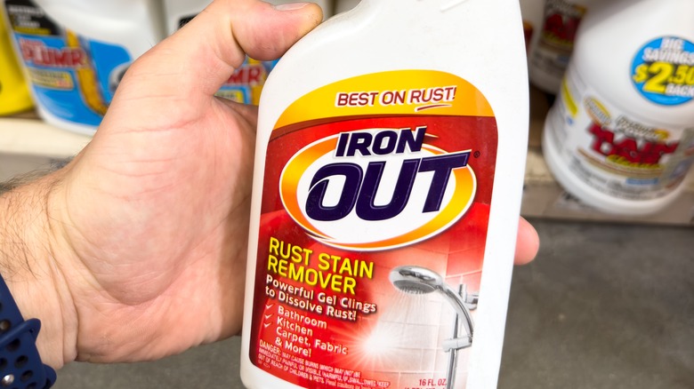 Bottle of rust remover