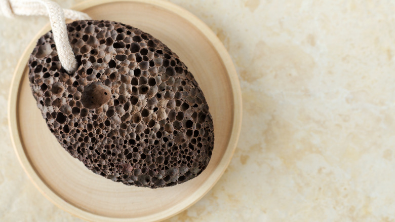 pumice stone on dish