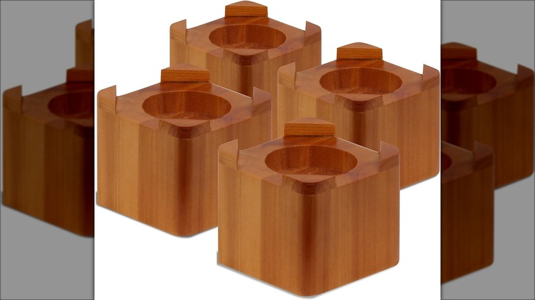 Stylish wooden bed risers