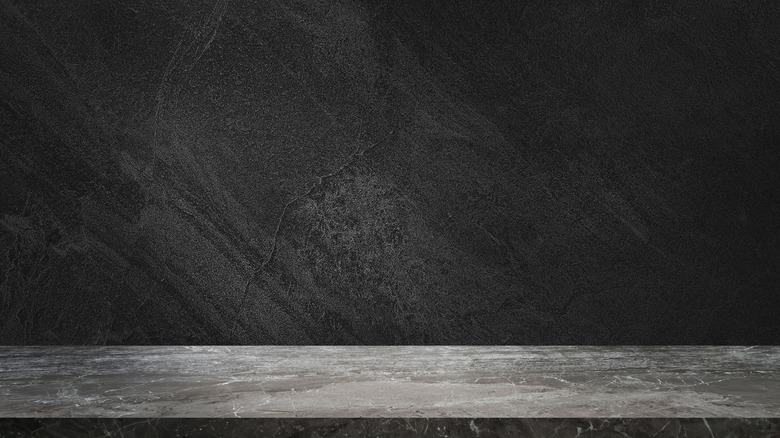 Dark gray stone countertop 