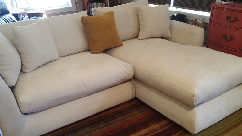 Aalto beige feathers sectional