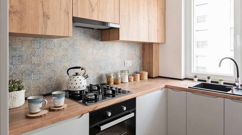 small kitchen with limited counter space