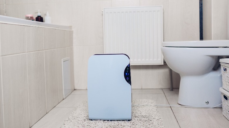 dehumidifier in bathroom