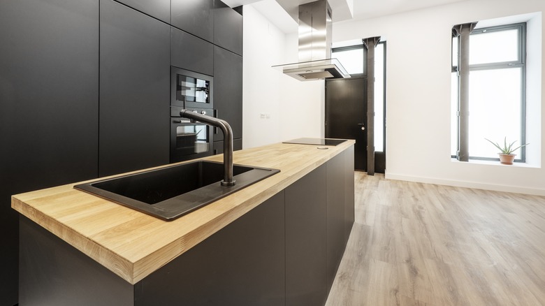 Modern kitchen with laminate countertop