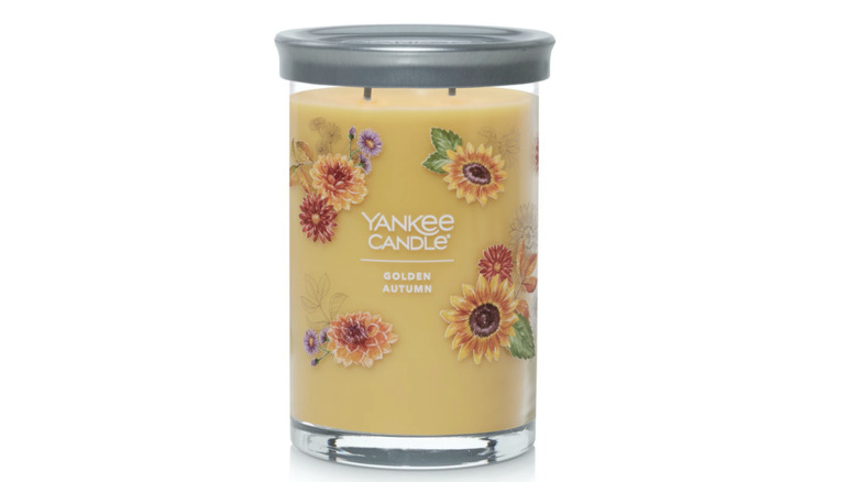 Golden Autumn candle