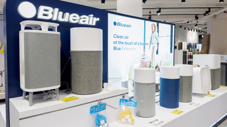 Blueair Air purifiers on store display