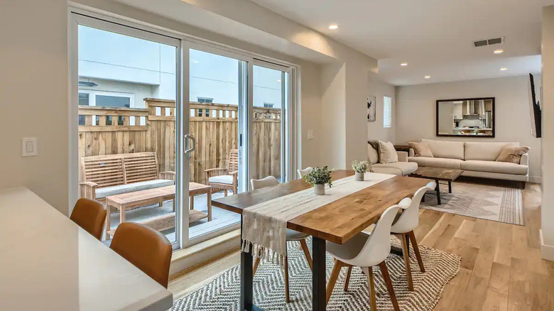 dining room and porch view