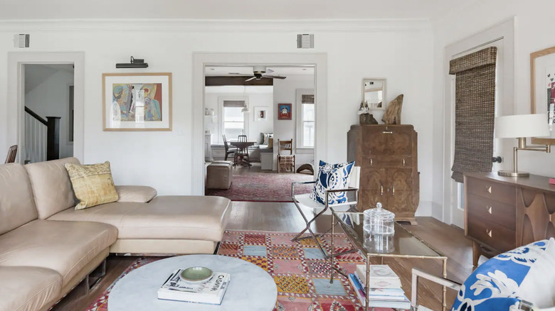 A mid-century living room 