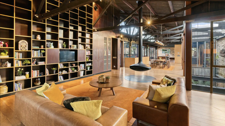 floor to ceiling bookshelves loft