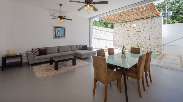 open floor plan living room