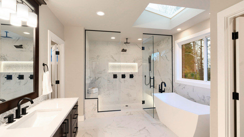 modern bathroom tub shower