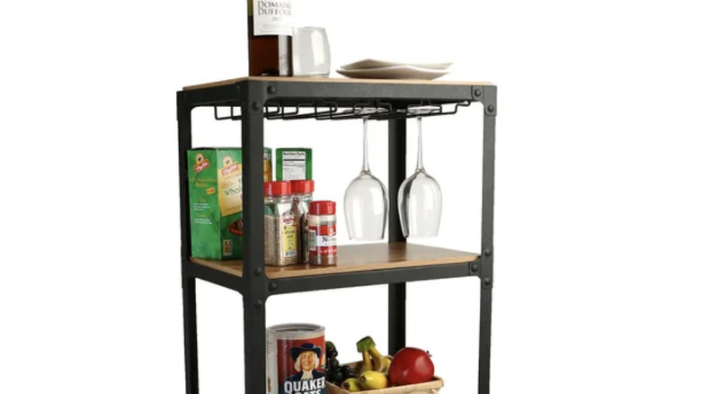 rustic bar cart