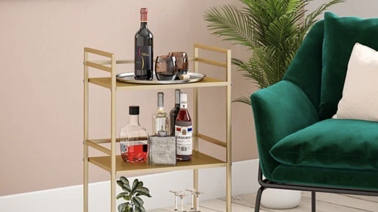 gold bar cart