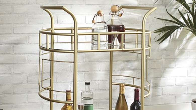 gold bar cart