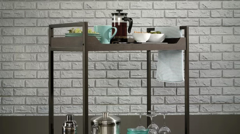 metal bar cart