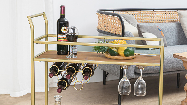 gold bar cart